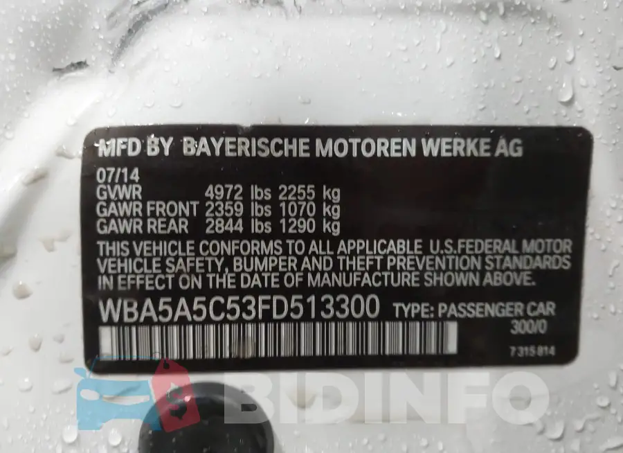 WBA5A5C53FD513300 Photo# 9