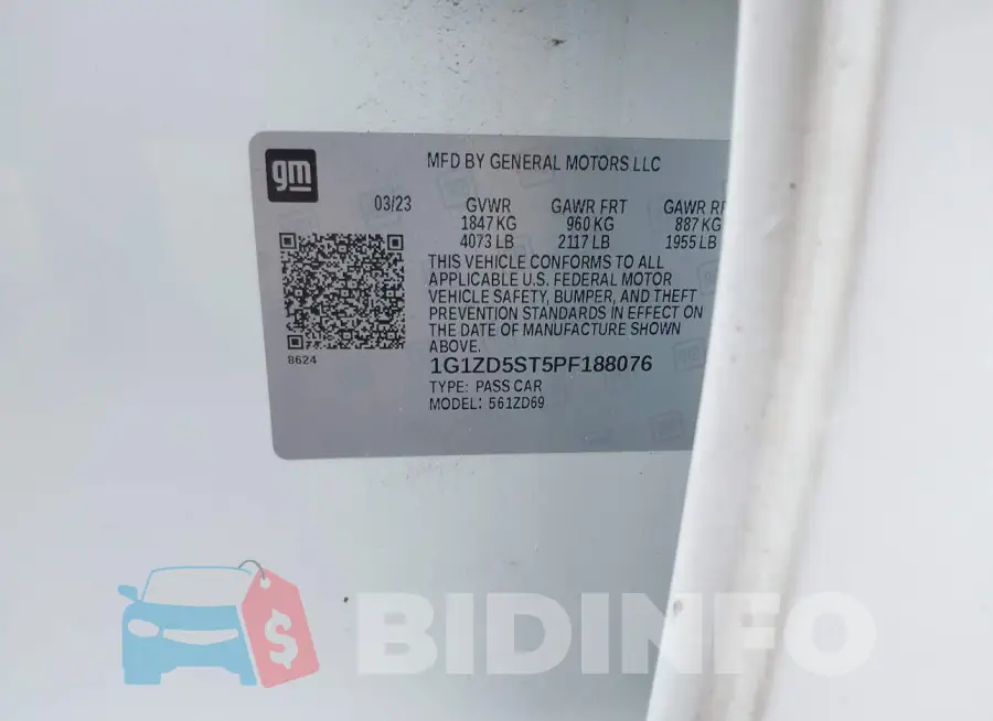 1G1ZD5ST5PF188076 Photo# 9