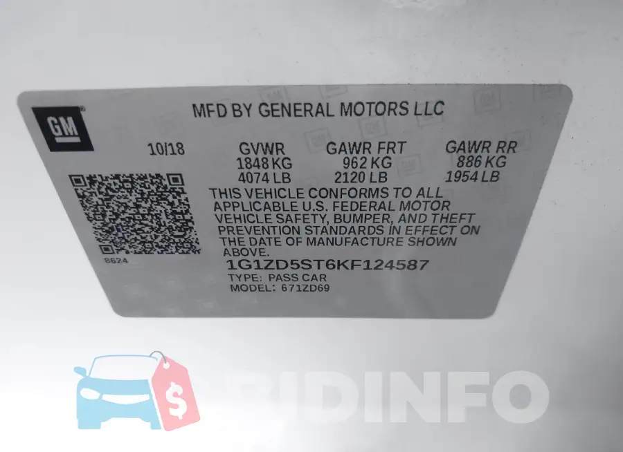 1G1ZD5ST6KF124587 Photo# 9