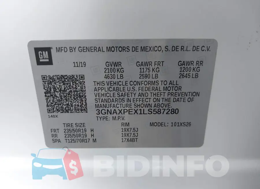 3GNAXPEX1LS587280 Photo# 9