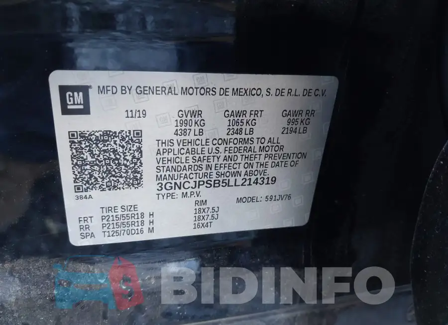 3GNCJPSB5LL214319 Photo# 9