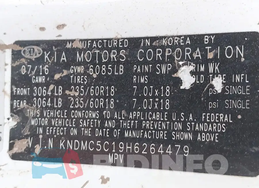 KNDMC5C19H6264479 Photo# 9