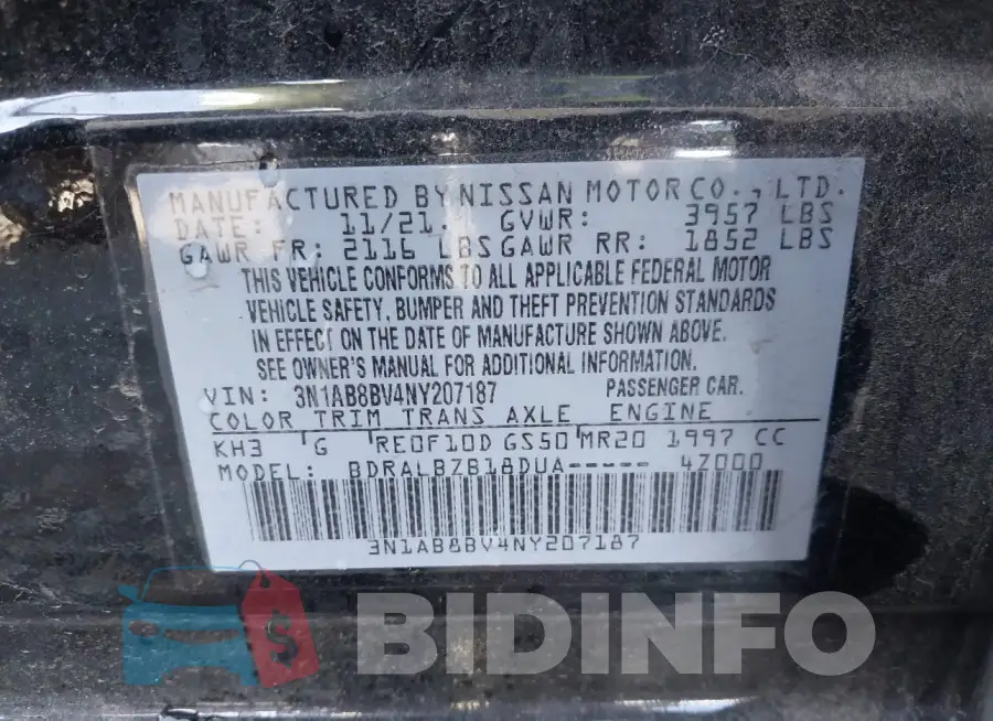 3N1AB8BV4NY207187 Photo# 9