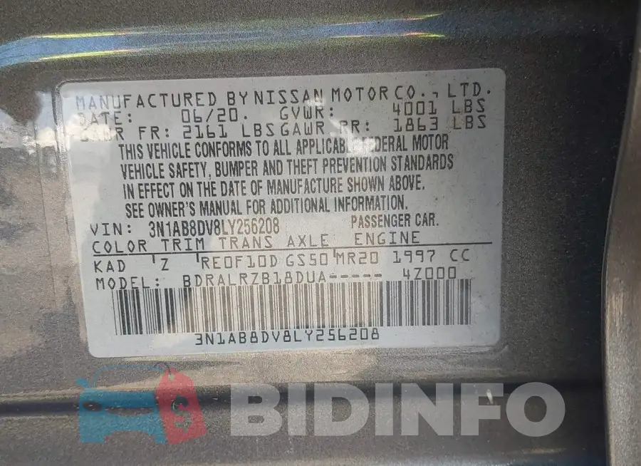 3N1AB8DV8LY256208 Photo# 9