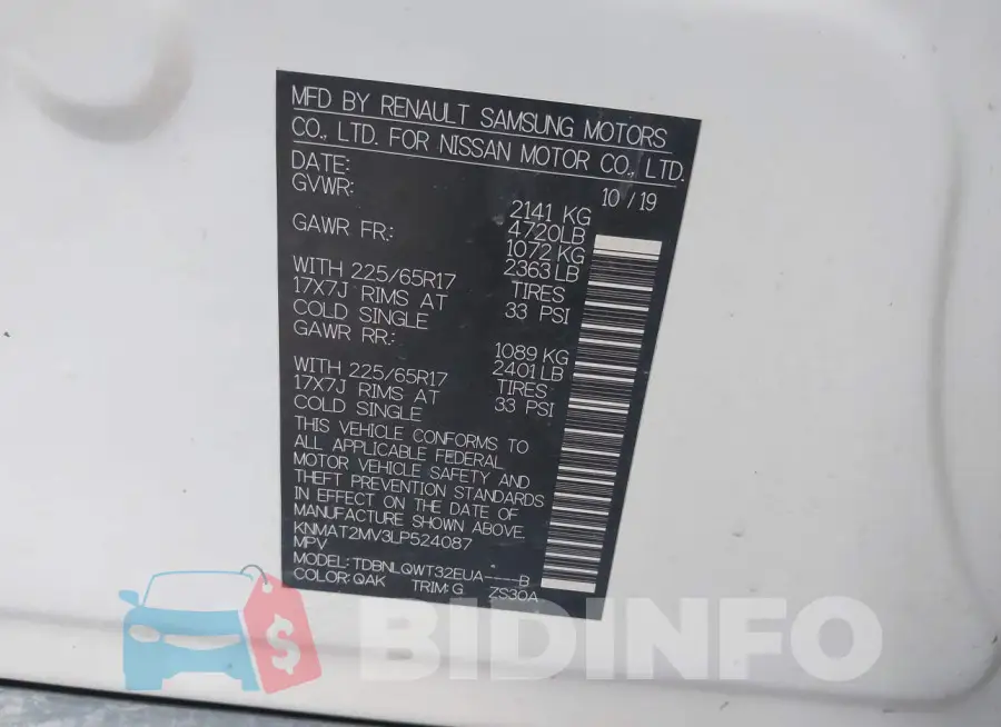 KNMAT2MV3LP524087 Photo# 9
