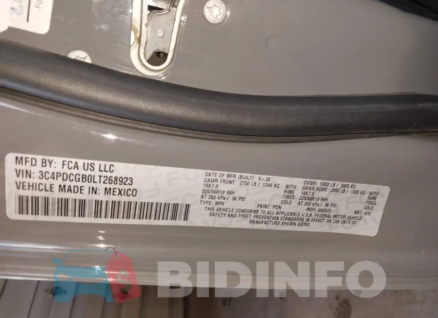 3C4PDCGB0LT268923 Photo# 9
