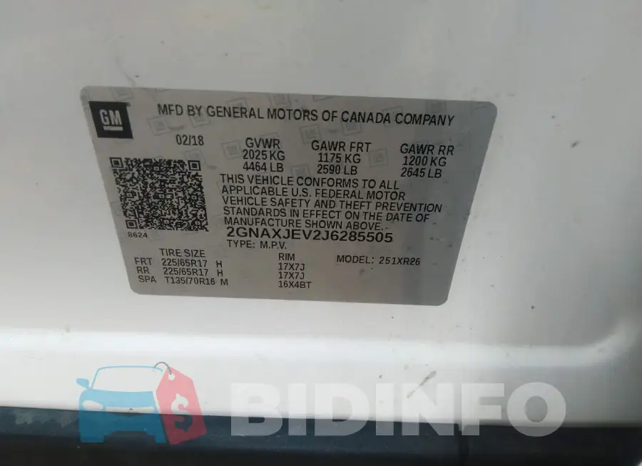 2GNAXJEV2J6285505 Photo# 9