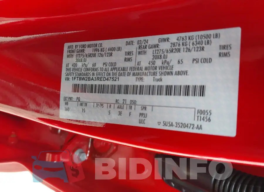1FT8W2BA3RED47521 Photo# 9