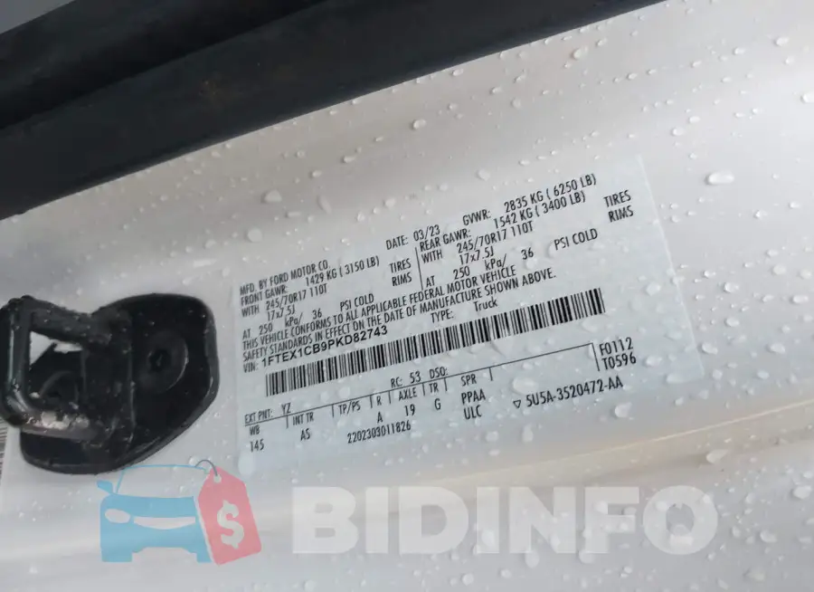 1FTEX1CB9PKD82743 Photo# 9