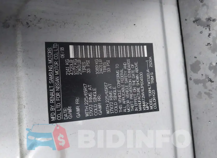 KNMAT2MV4JP604530 Photo# 8