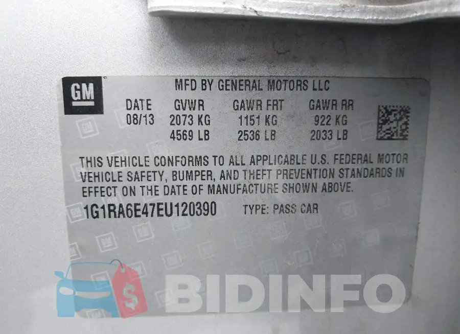 1G1RA6E47EU120390 Photo# 9