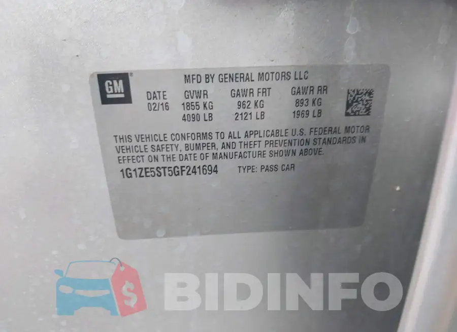 1G1ZE5ST5GF241694 Photo# 9