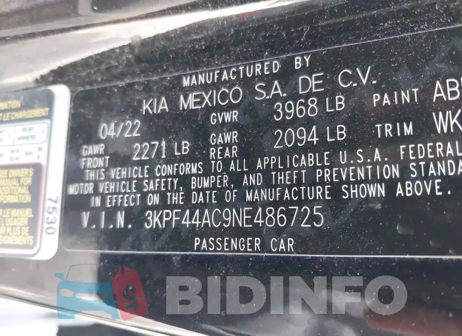 3KPF44AC9NE486725 Photo# 9