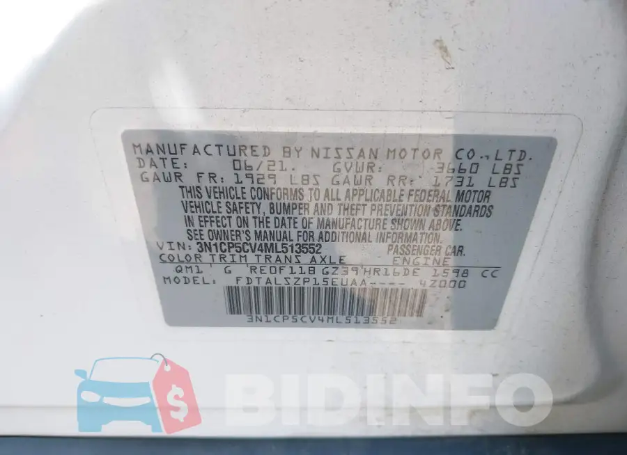 3N1CP5CV4ML513552 Photo# 9