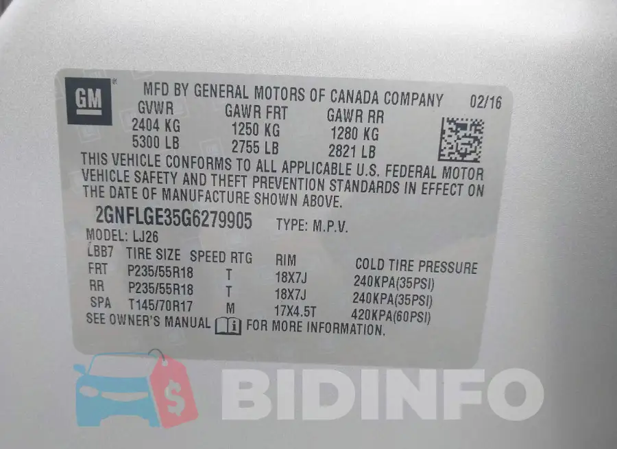 2GNFLGE35G6279905 Photo# 9