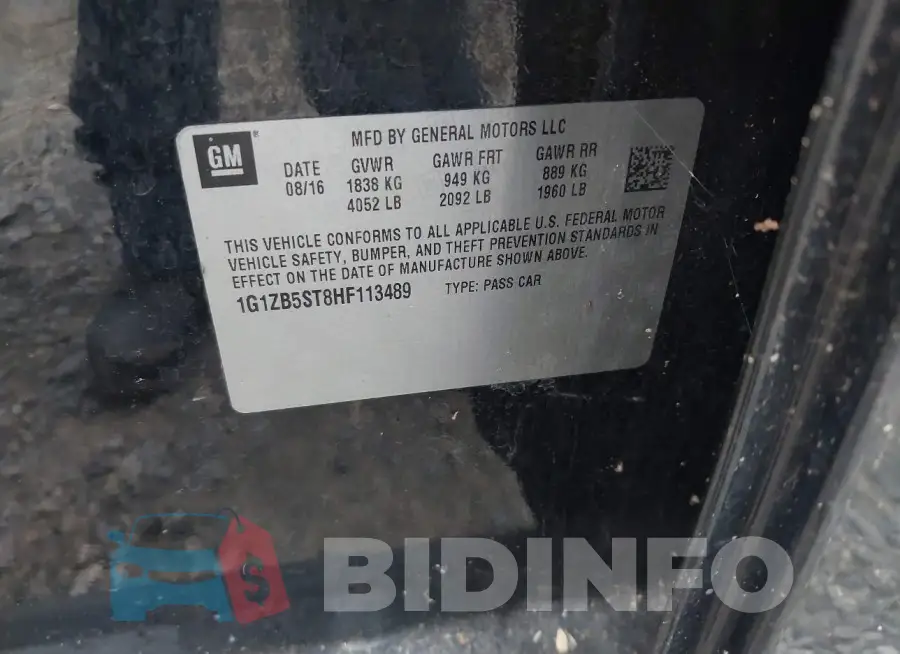 1G1ZB5ST8HF113489 Photo# 9