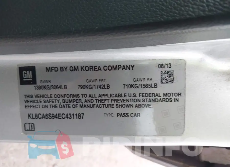 KL8CA6S94EC431187 Photo# 9