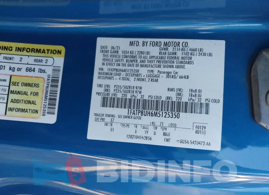 1FATP8UH6M5125350 Photo# 9