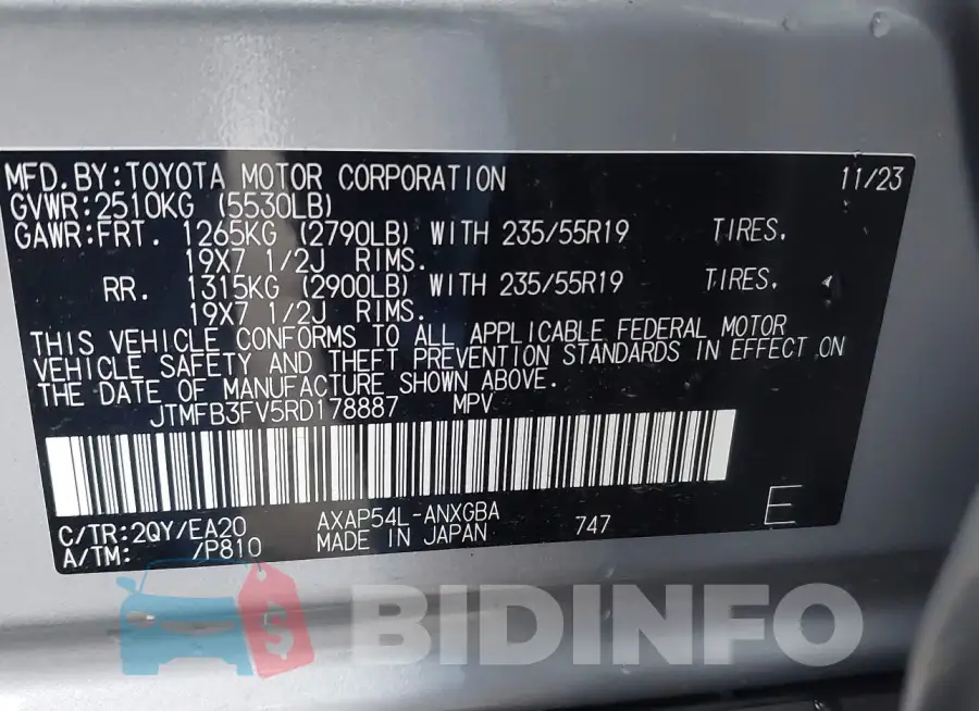 JTMFB3FV5RD178887 Photo# 9
