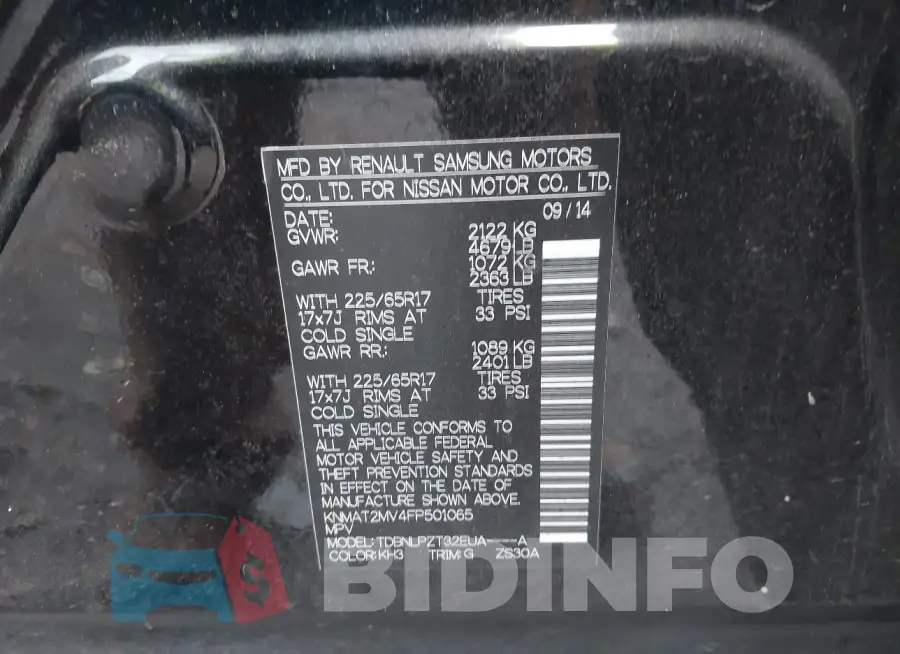 KNMAT2MV4FP501065 Photo# 9