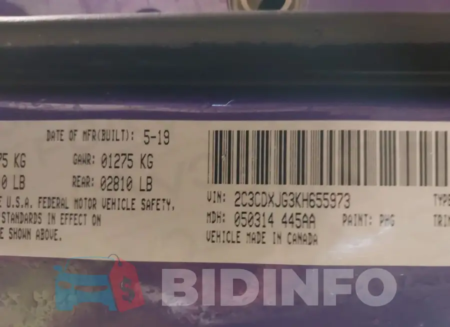 2C3CDXJG3KH655973 Photo# 9
