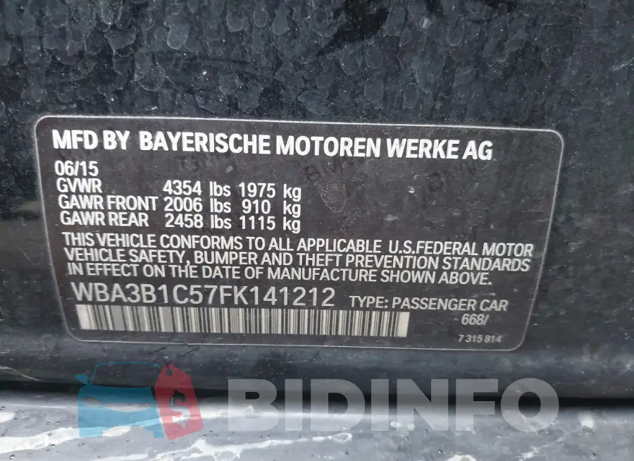 WBA3B1C57FK141212 Photo# 9