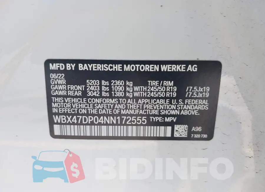 WBX47DP04NN172555 Photo# 9