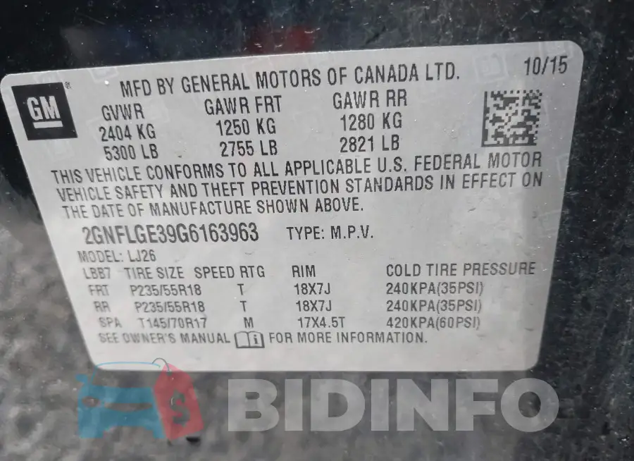 2GNFLGE39G6163963 Photo# 9