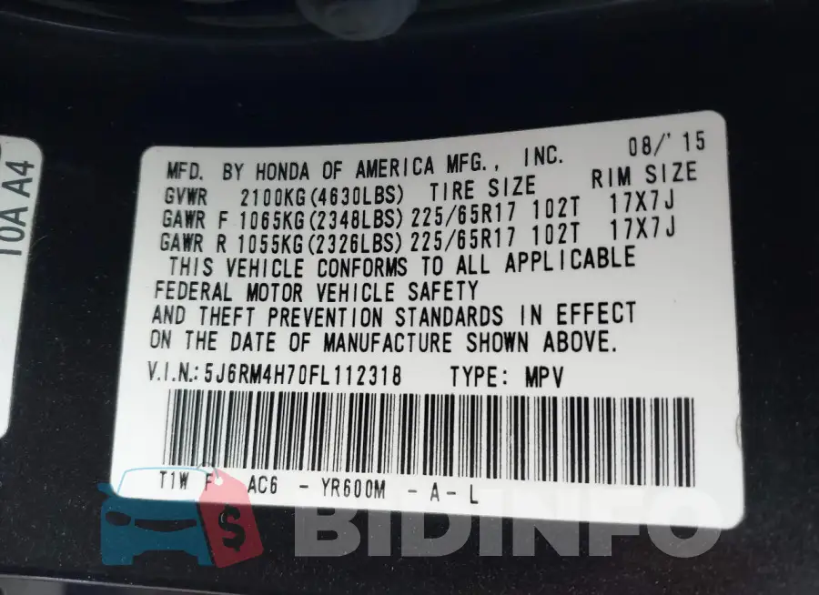 5J6RM4H70FL112318 Photo# 9