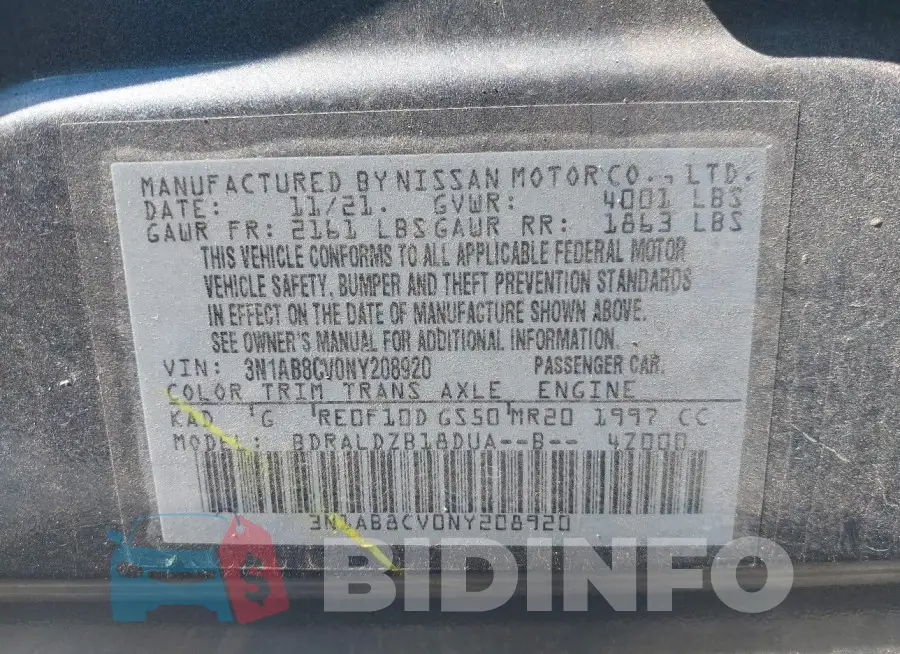 3N1AB8CV0NY208920 Photo# 9