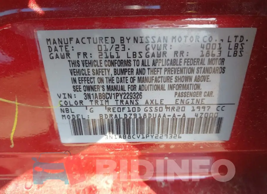 3N1AB8CV1PY229326 Photo# 9