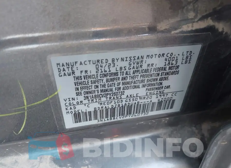 3N1AB8CV2PY260732 Photo# 9
