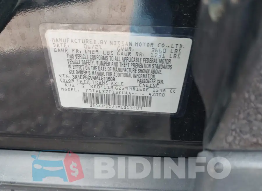 3N1CP5CV4ML511509 Photo# 9