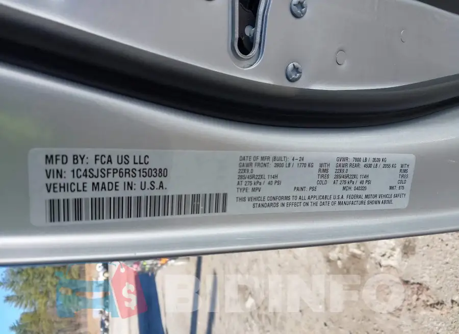 1C4SJSFP6RS150380 Photo# 9
