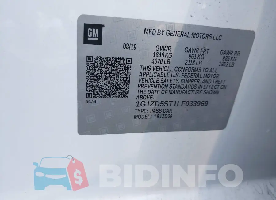 1G1ZD5ST1LF033969 Photo# 9