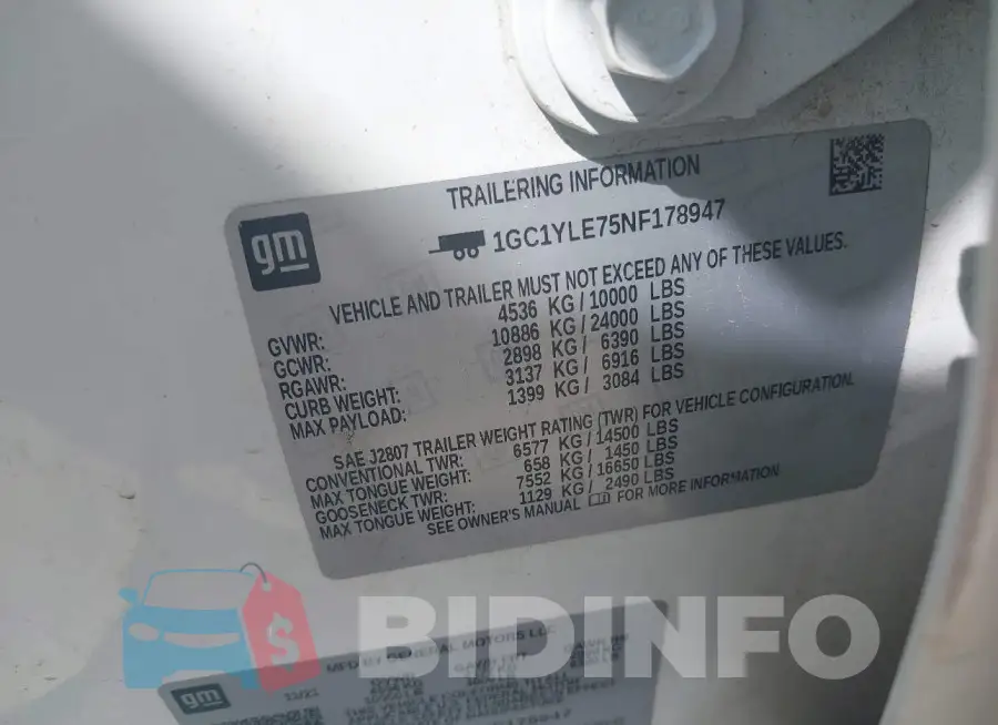 1GC1YLE75NF178947 Photo# 9