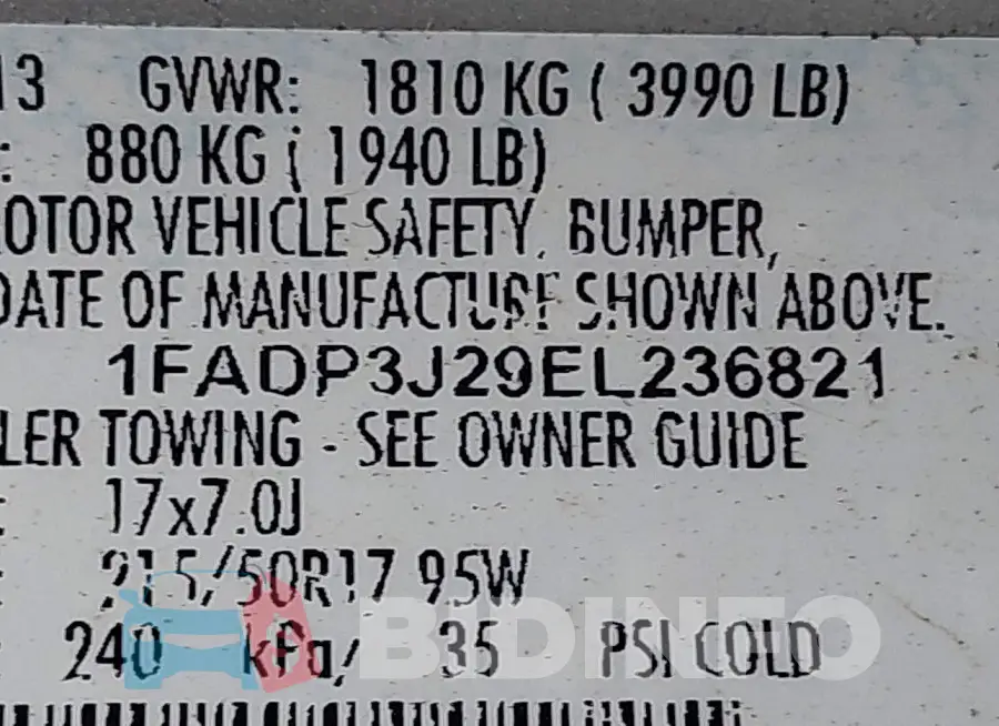 1FADP3J29EL236821 Photo# 9