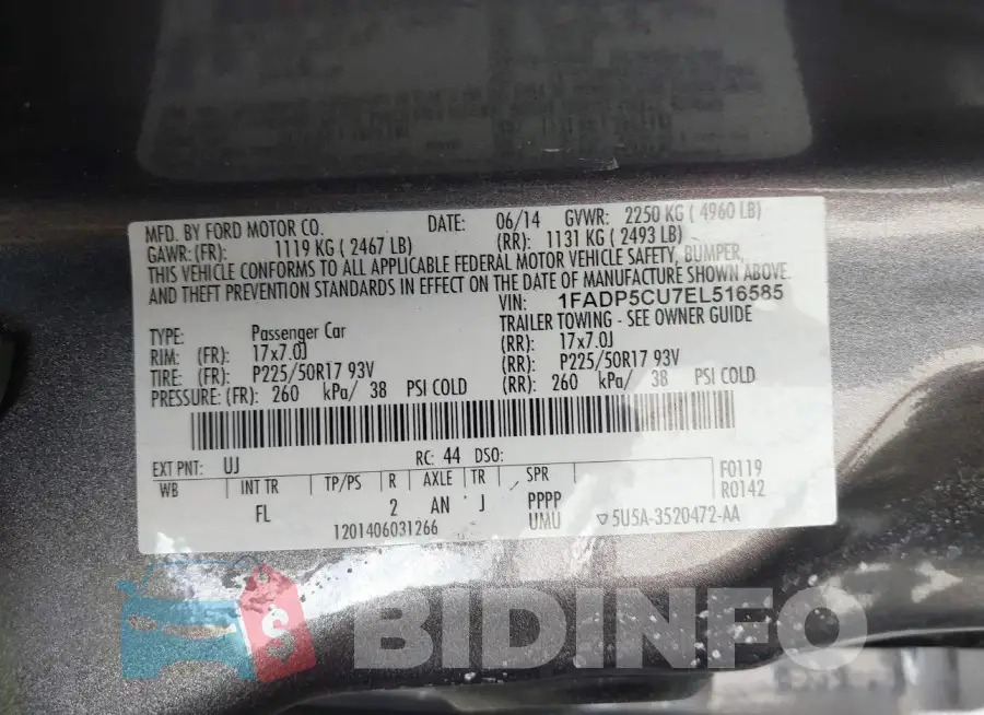 1FADP5CU7EL516585 Photo# 9