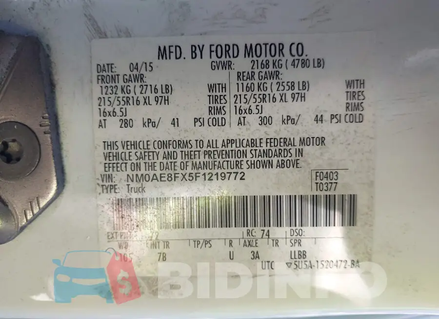 NM0AE8FX5F1219772 Photo# 9