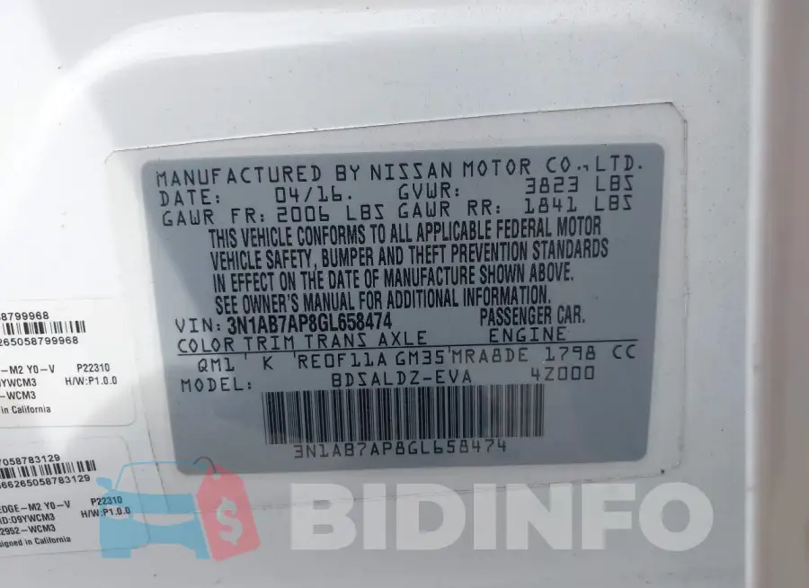 3N1AB7AP8GL658474 Photo# 9