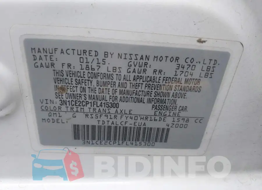 3N1CE2CP1FL415300 Photo# 9