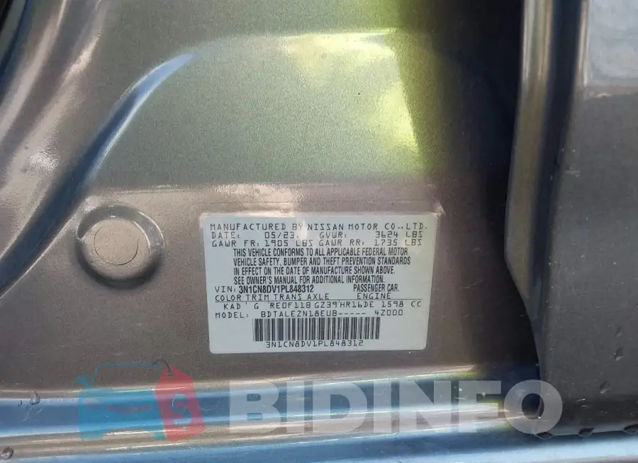 3N1CN8DV1PL848312 Photo# 9