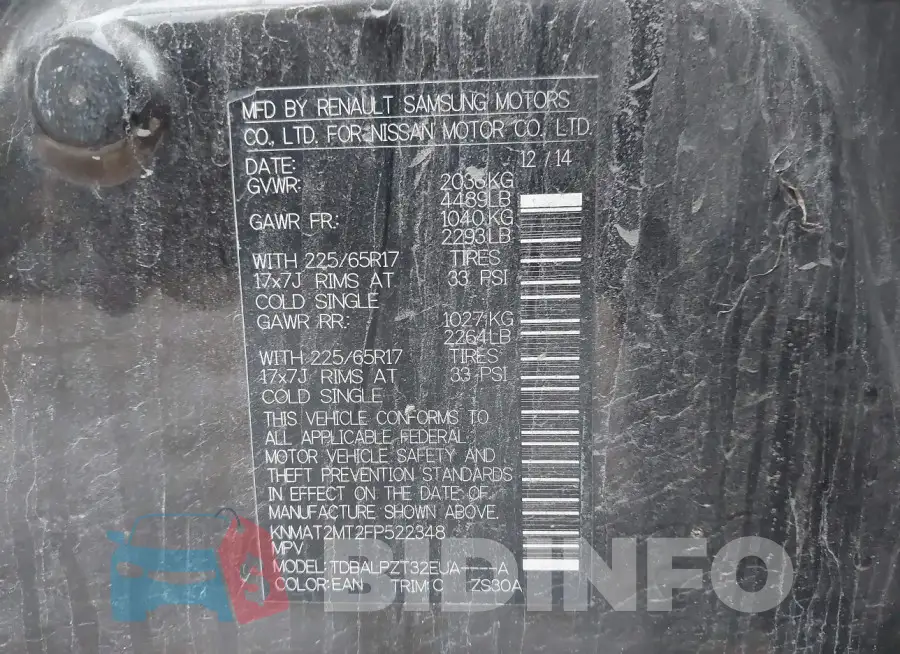 KNMAT2MT2FP52348  Photo# 9
