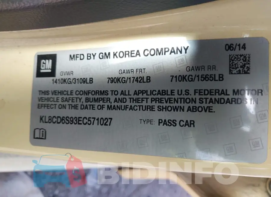 KL8CD6S93EC571027 Photo# 9