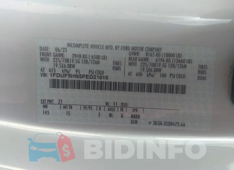 1FDUF5HN5PED21618 Photo# 8