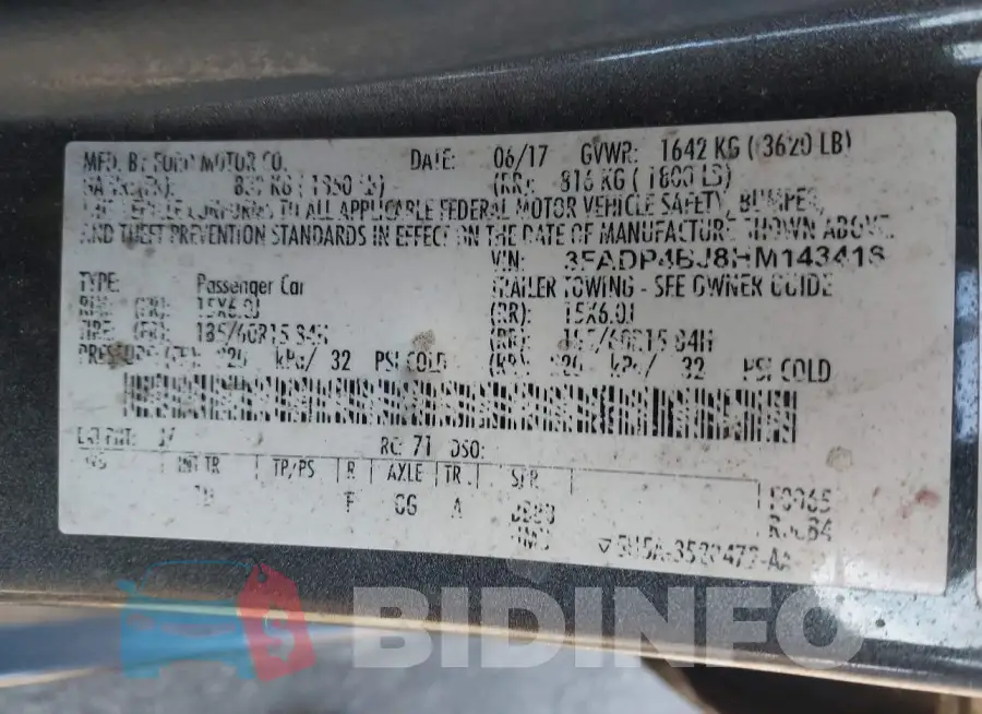 3FADP4BJ8HM143416 Photo# 9