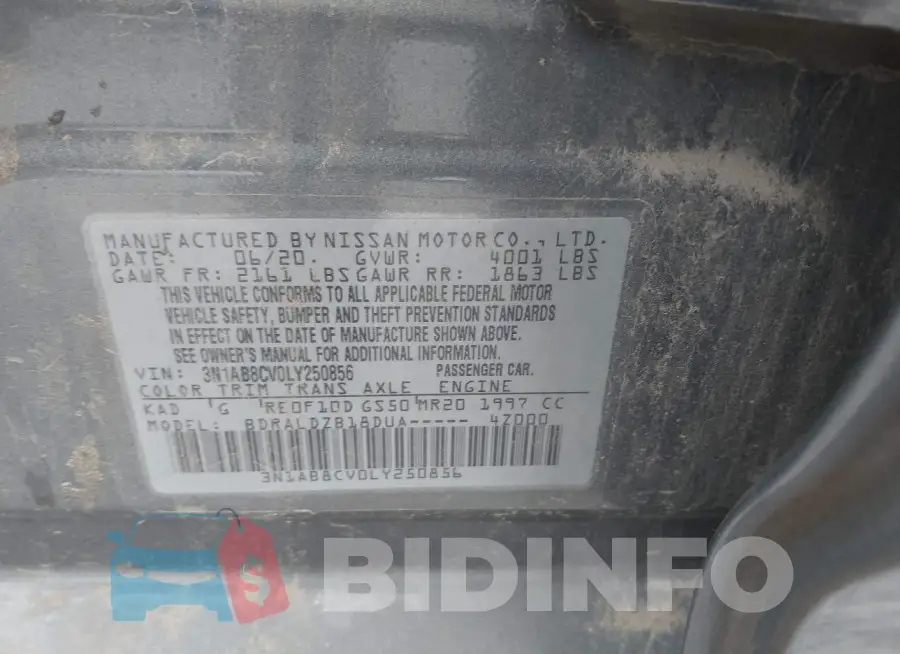 3N1AB8CV0LY250856 Photo# 9