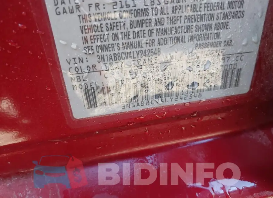 3N1AB8CV4LY242548 Photo# 9