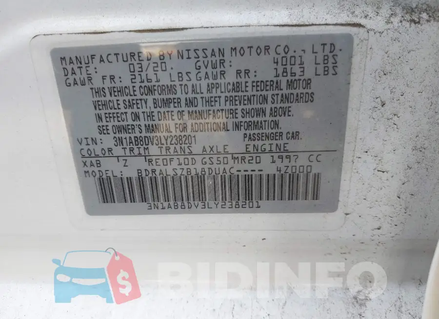 3N1AB8DV3LY238201 Photo# 9