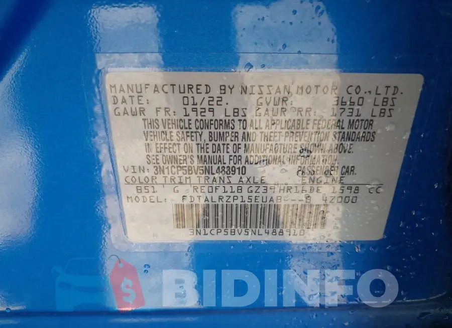 3N1CP5BV5NL488910 Photo# 9